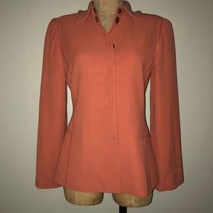 Giorgio Armani Black Label Coral Silk Blazer 38-2